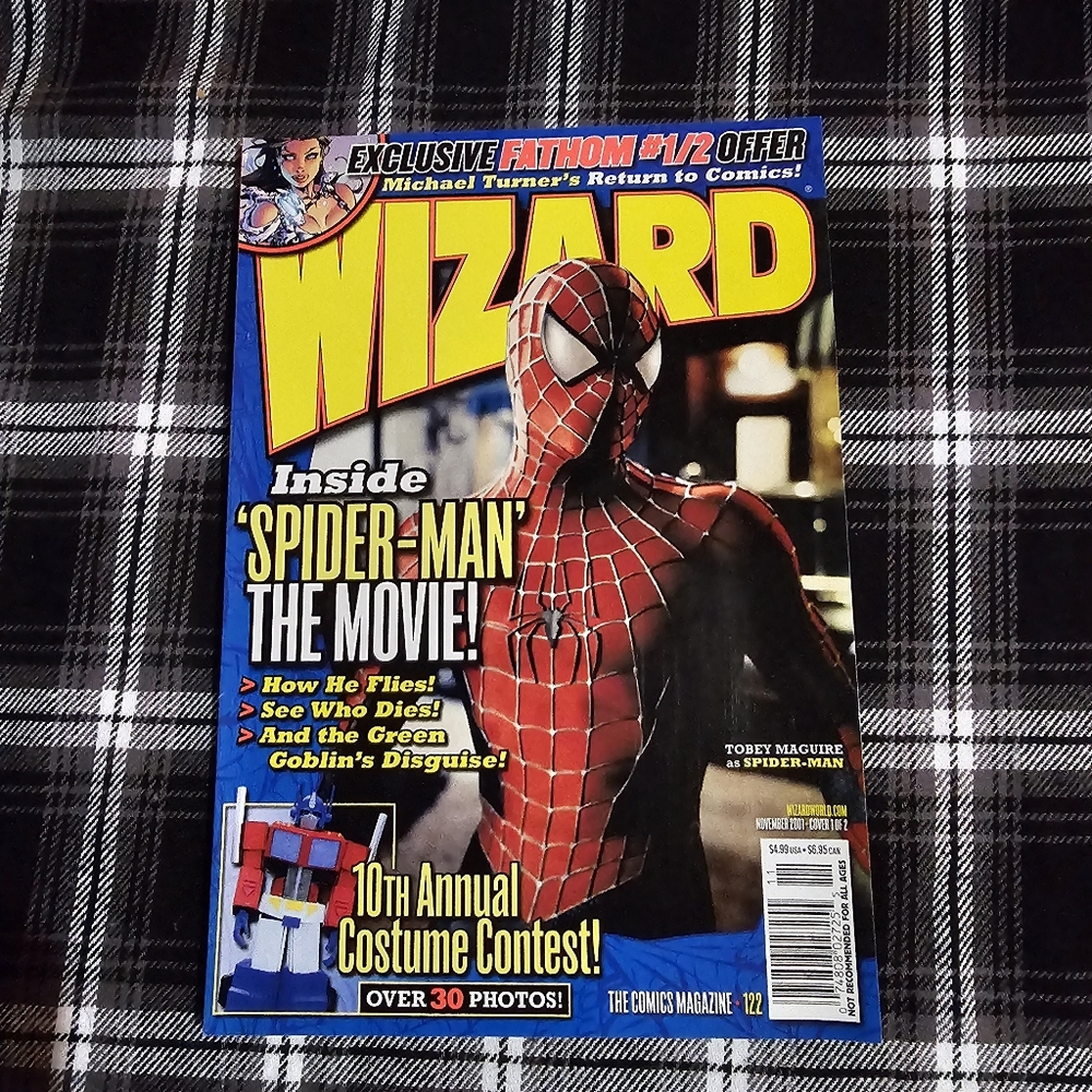 Wizard The Comics Magazine #122 November 2001 | Tobey Maguire as Spider-man